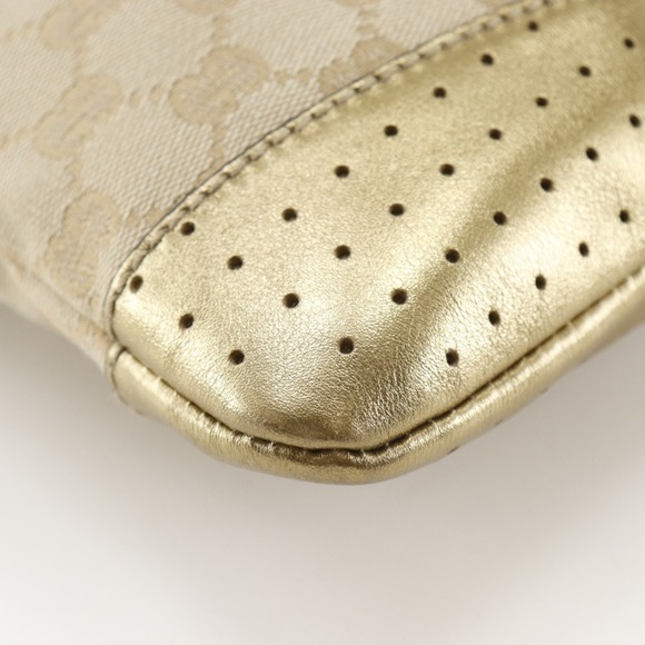 GUCCI Authentic Cream Canvas Shoulder Bag